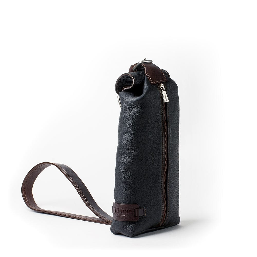 Full grain outlet leather crossbody bag