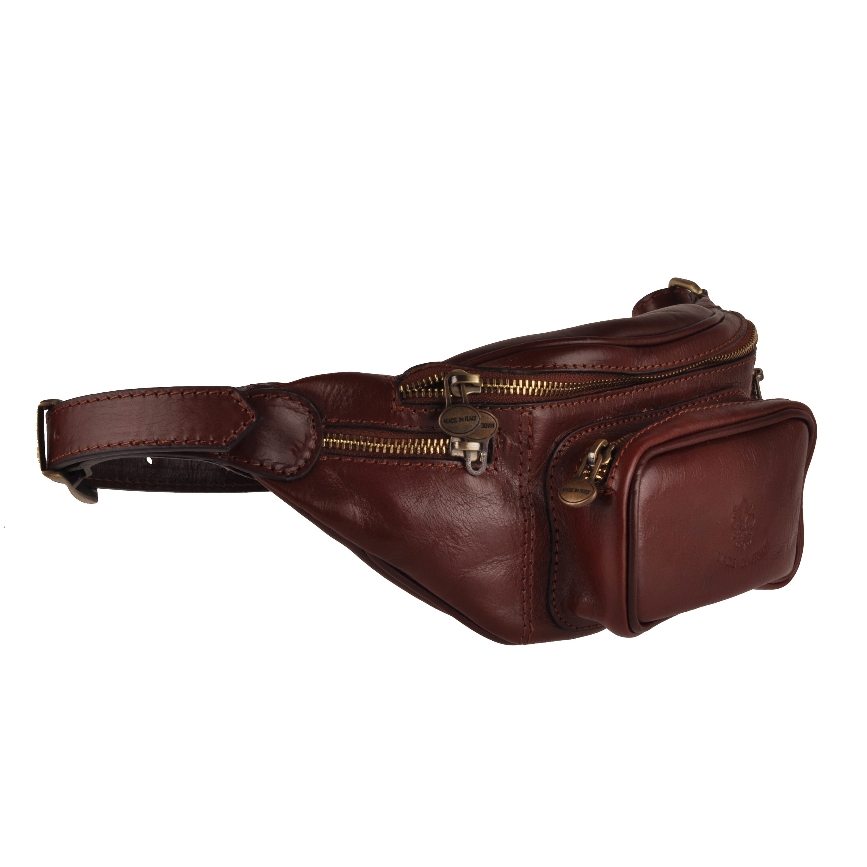 brown Leather Fanny Pack Giannutri Ponte vecchio Original Tuscany