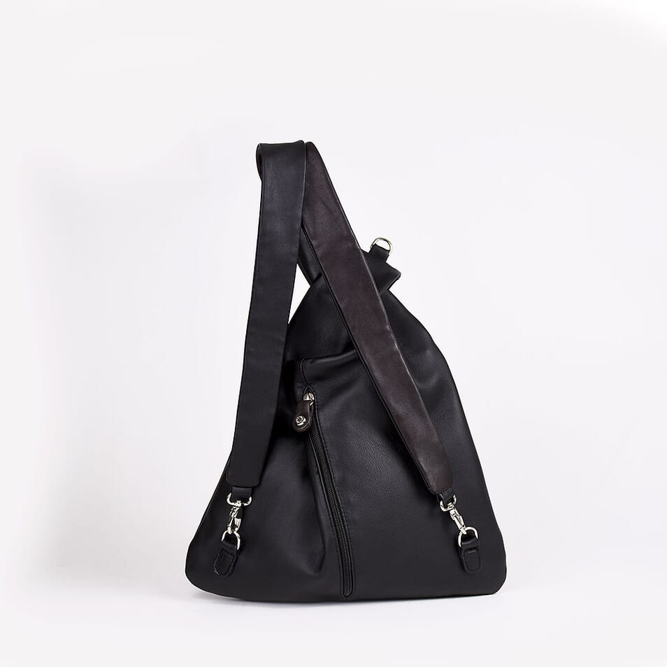 Milo Classic Bag - Smooth Black - Smooth goatskin leather - Sézane