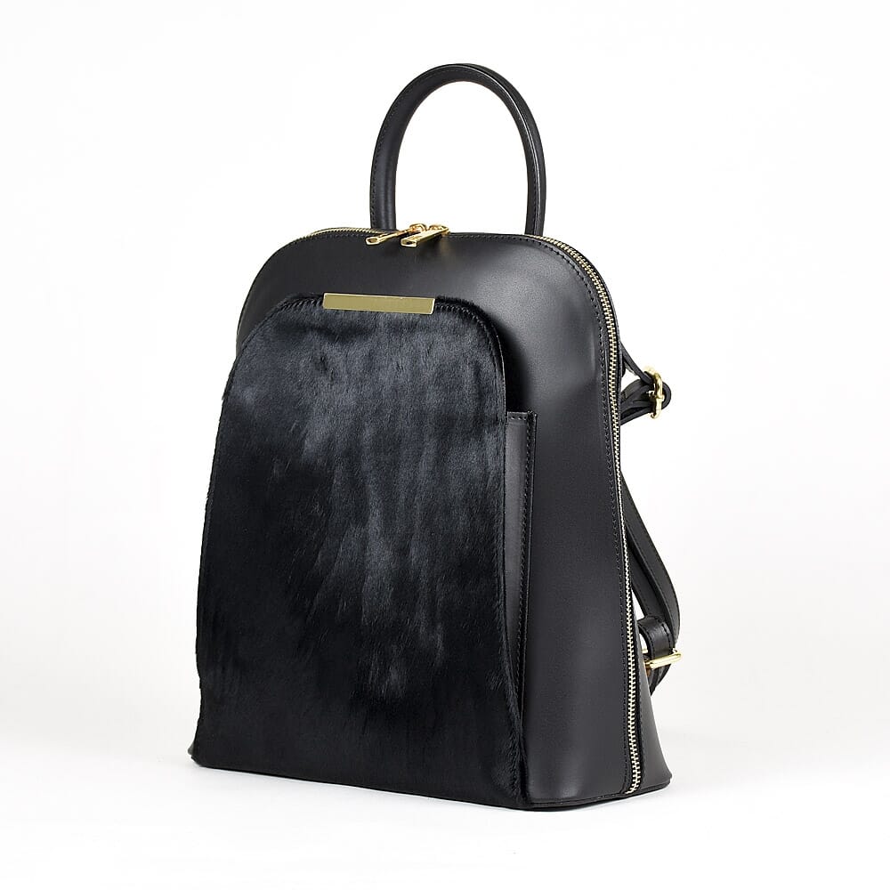 Genuine ruga leather with flap ponyskin. backpack Giorgia Honey Bag by Original Tuscany