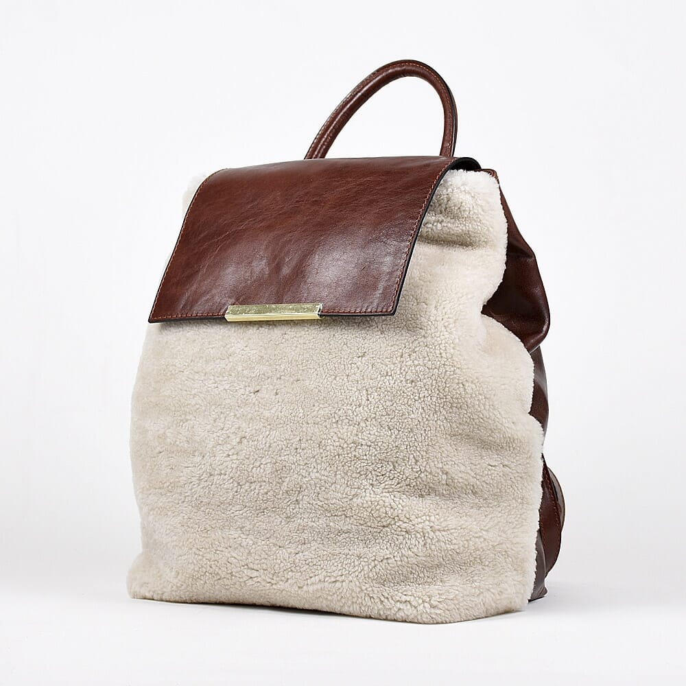 Shearling backpack online