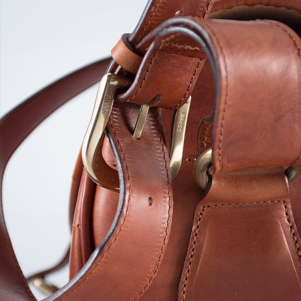 Mens leather shoulder saddle bag hot sale